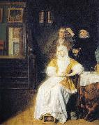 Samuel van hoogstraten The anemic lady oil on canvas